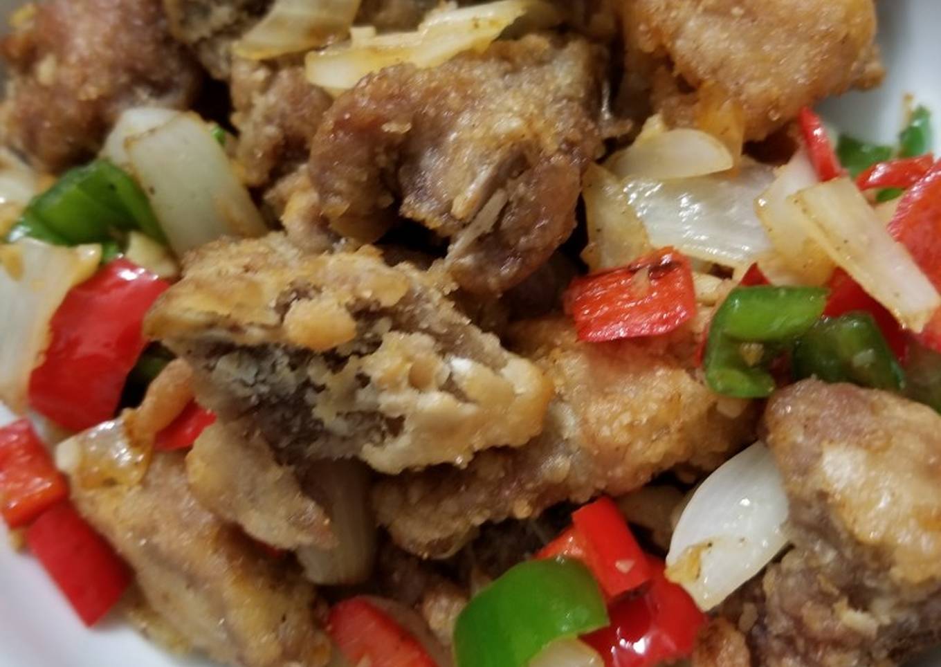 chinese crispy pork ribs with bell peppers 1 1