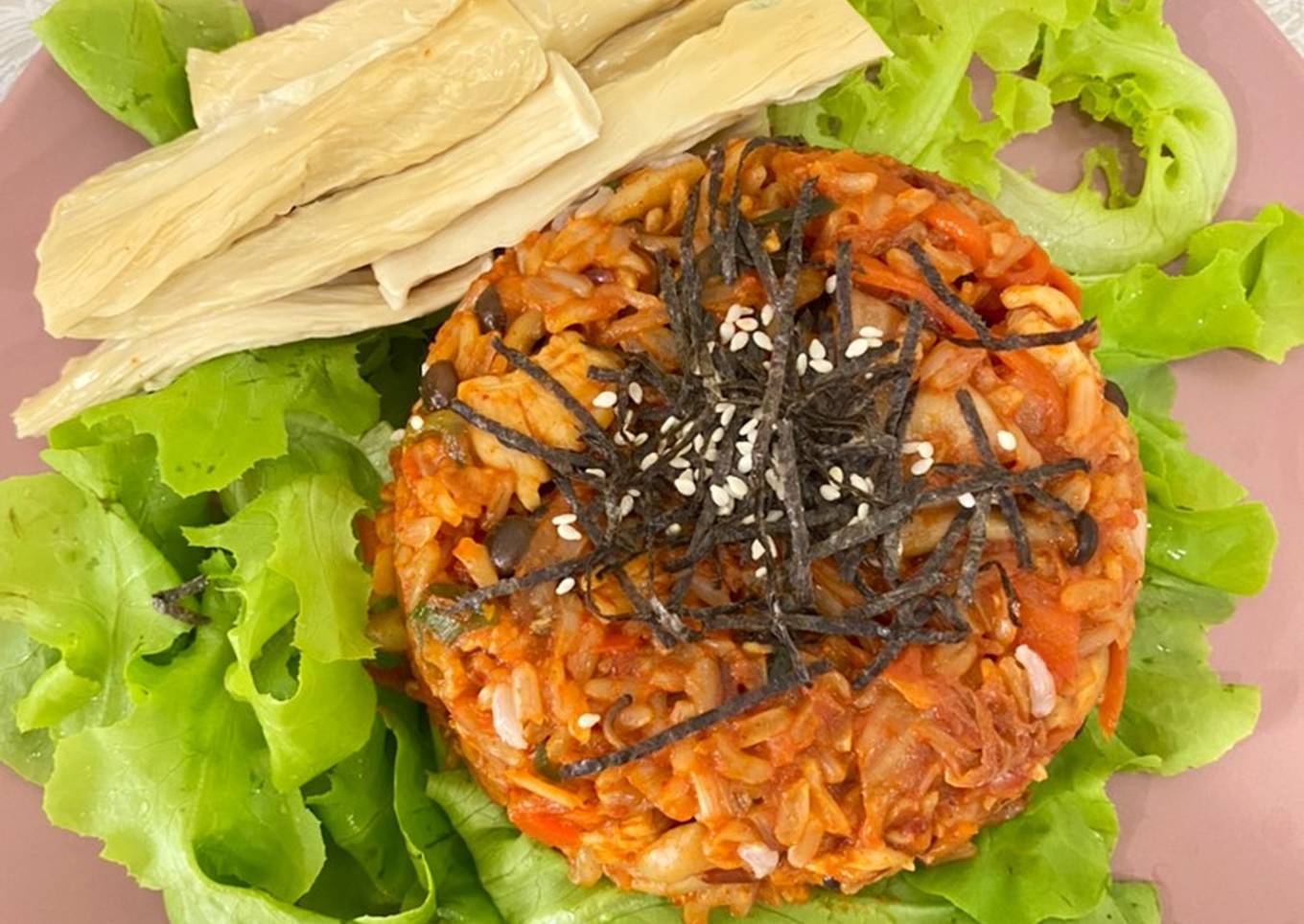 kimchi fried rice chicken
