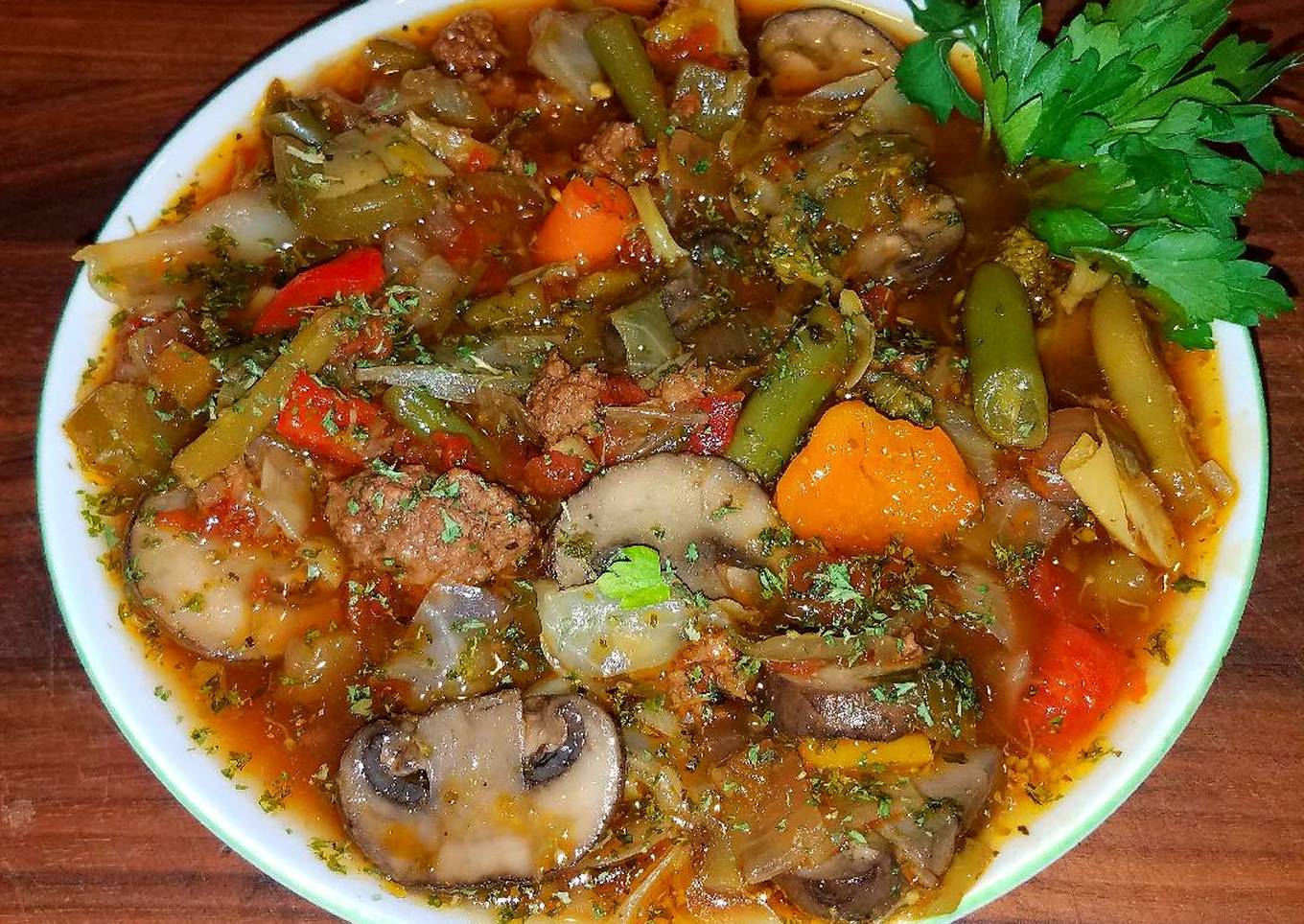 mikes low carb calorie vegetable beef soup