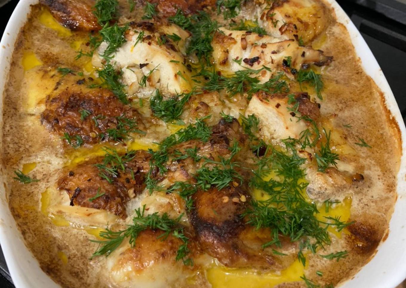 shqmeruli georgian chicken with garlic