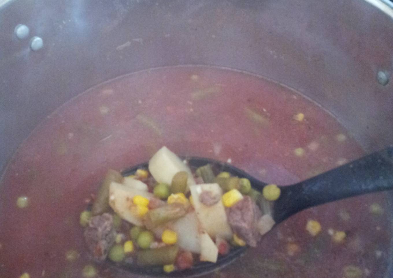 delicious beef vegetable soup
