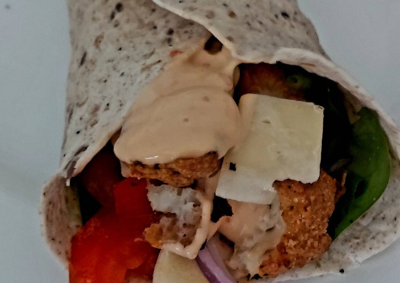 my southern fried chicken wrap