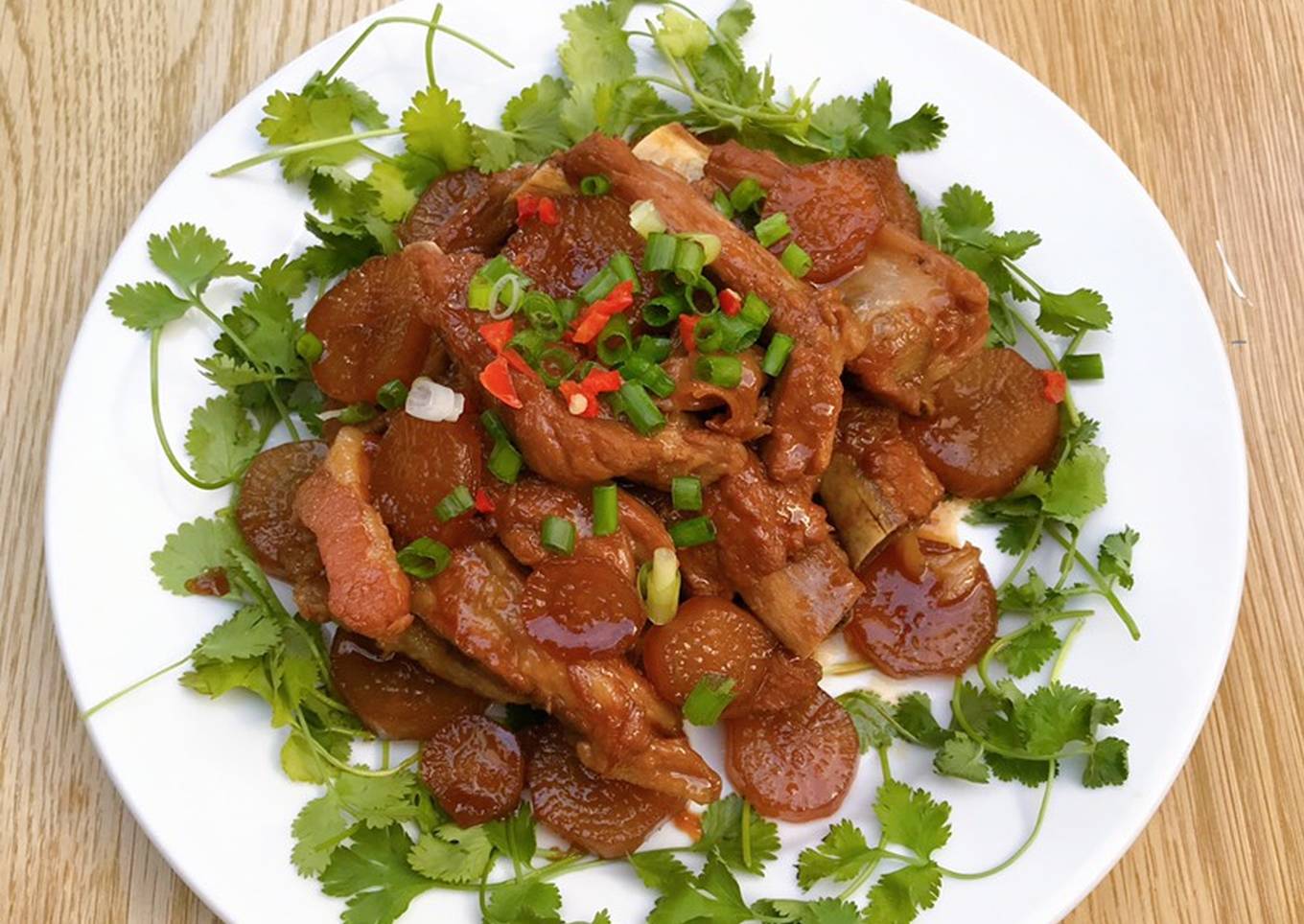 korean braised pork ribs non spicy