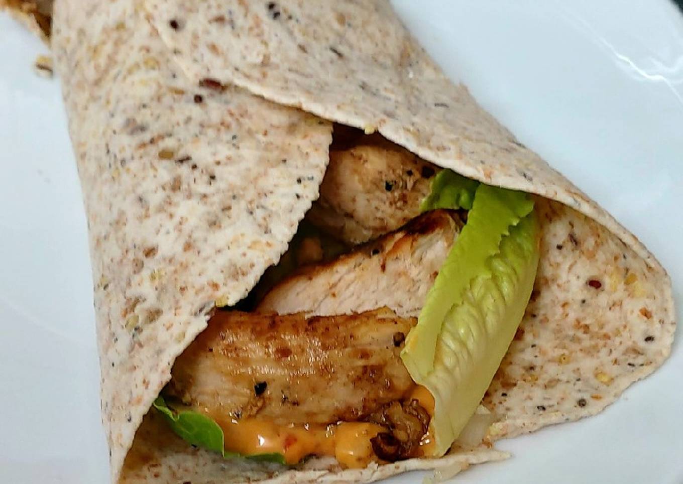 my char grilled chicken in a wrap