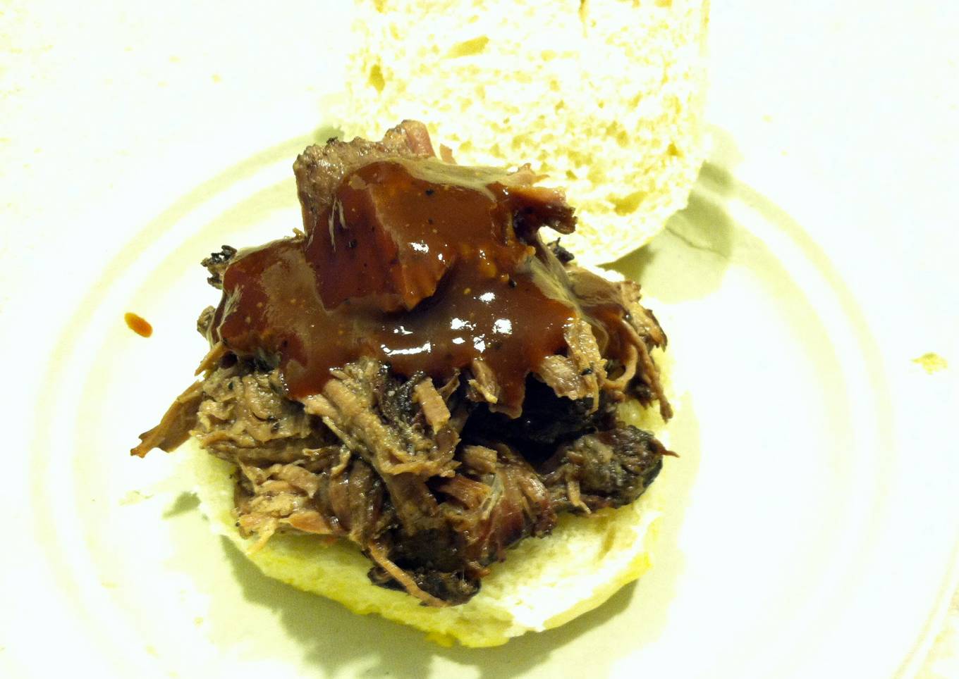 Pulled BBQ Beef with Homemade BBQ Sauce