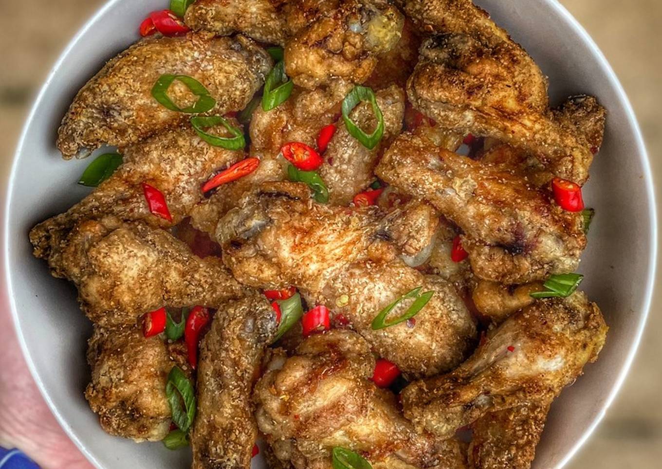 salt pepper chicken wings