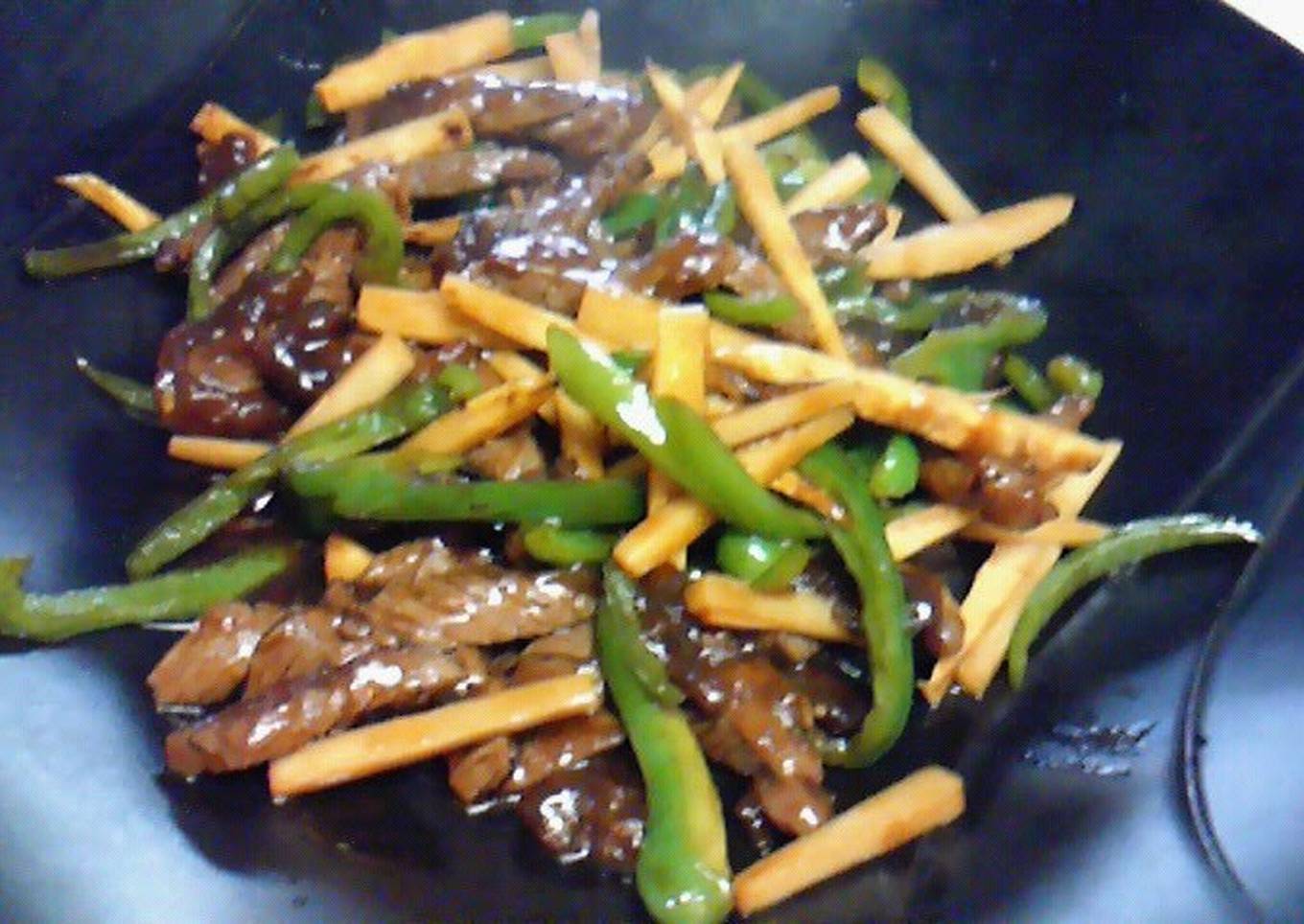 stir fried beef and peppers chinjao rosu