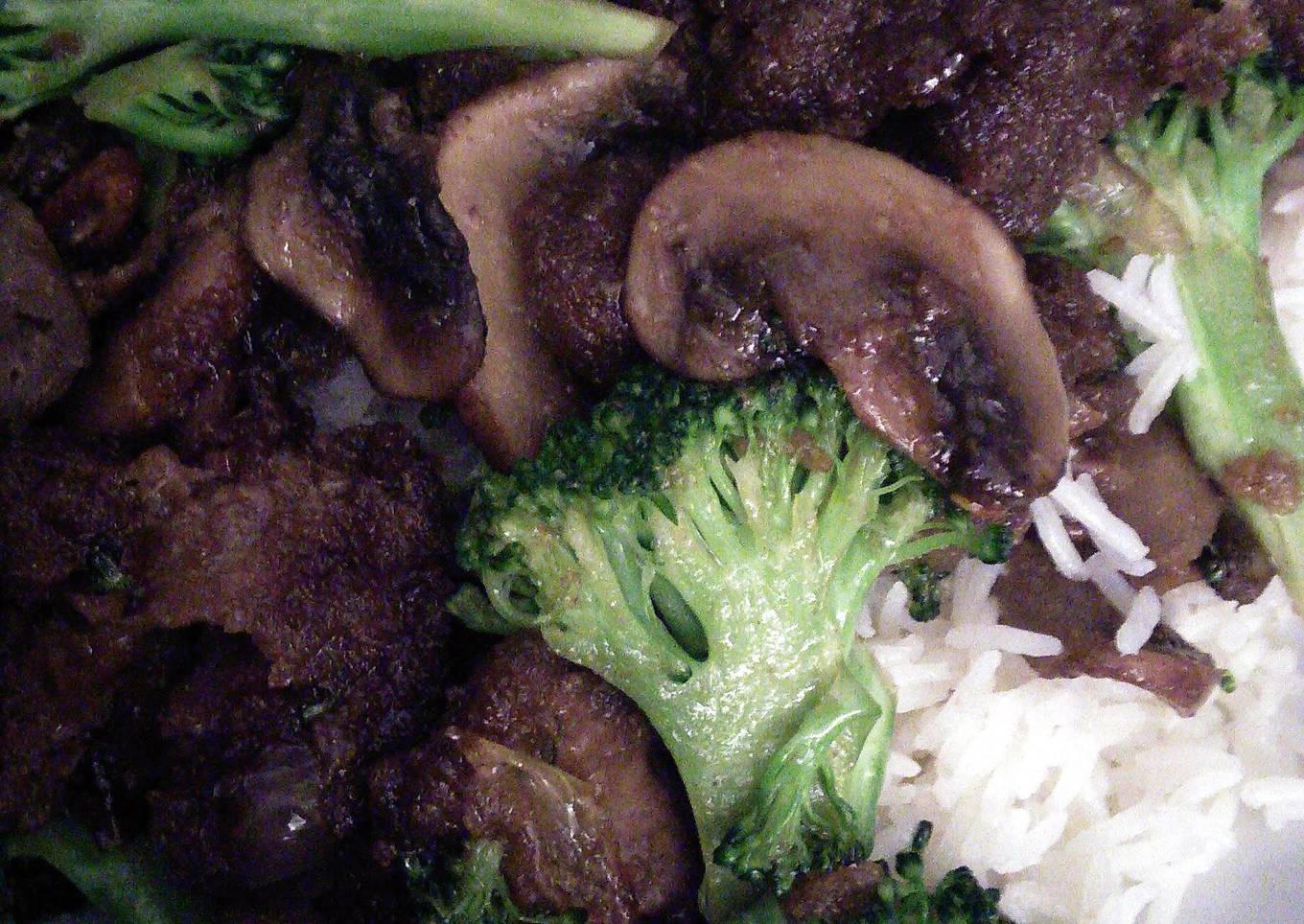 vegan szechuan beef w broccoli