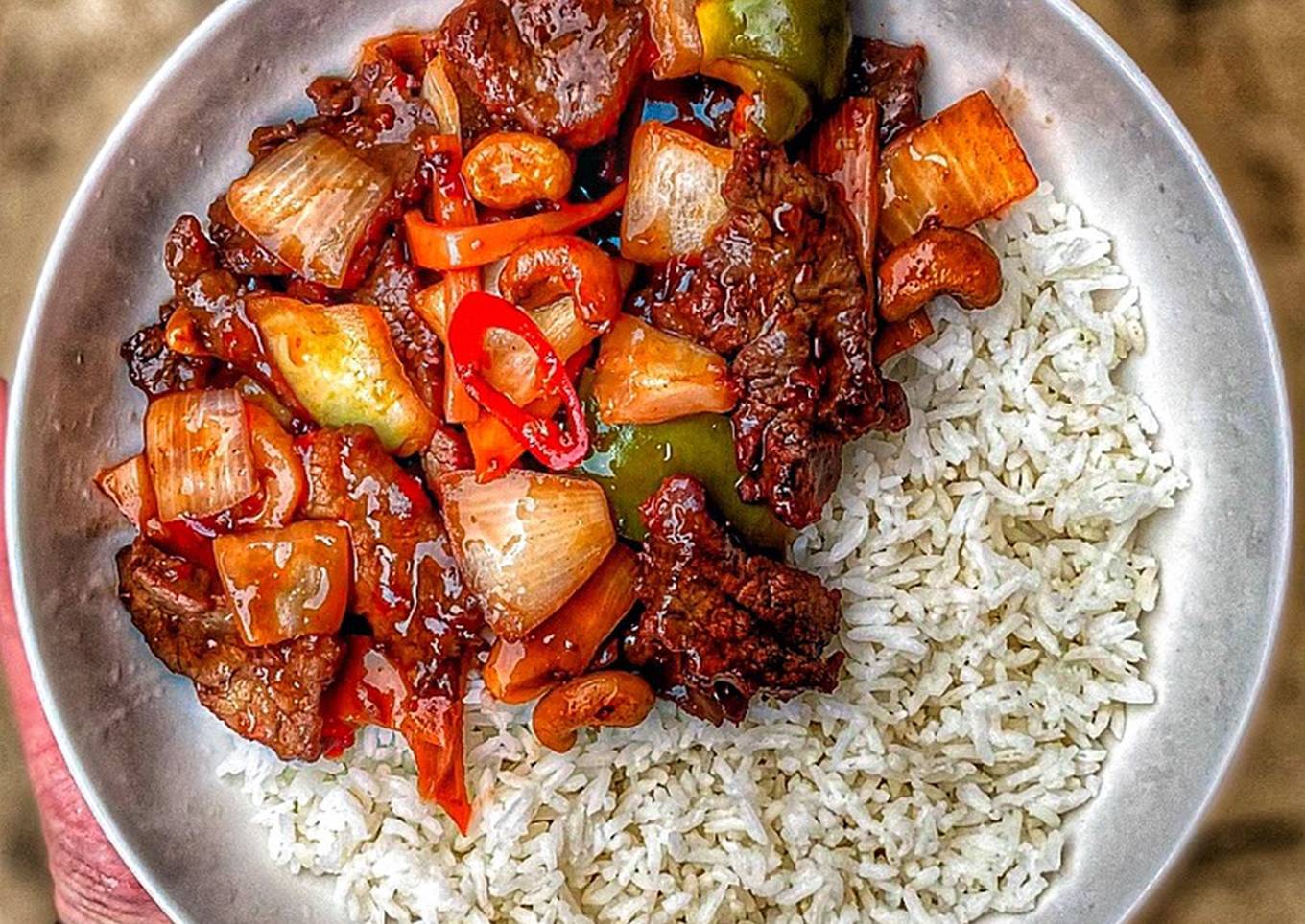 kung pao beef w rice