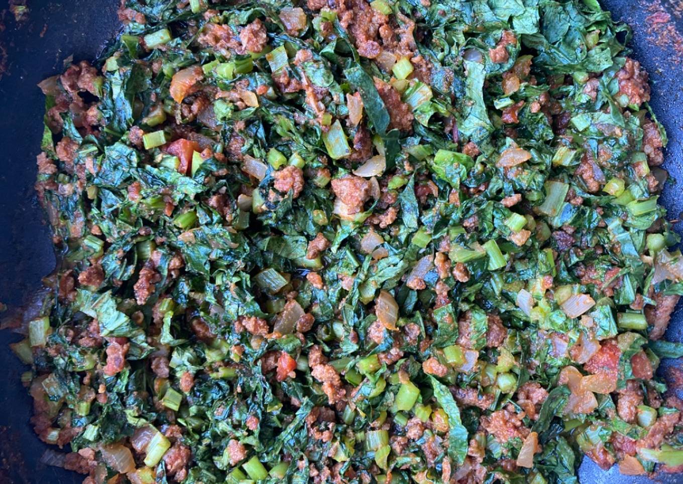 my minced beef and kale relish