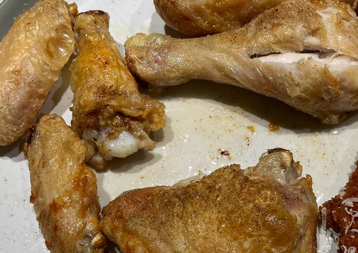 Chicken wings, drumsticks and thighs in air fryer