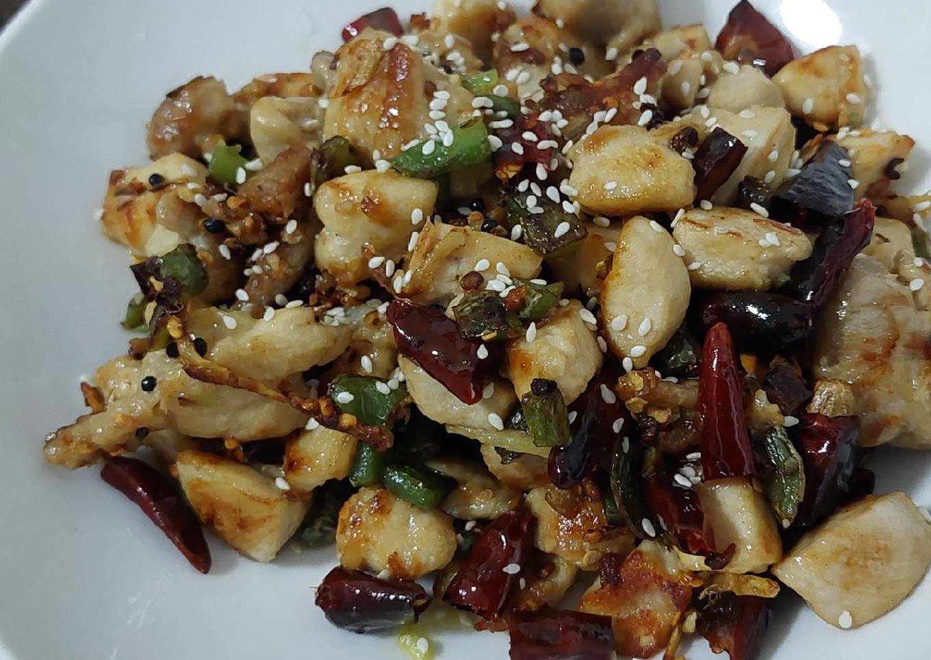 chinese stir fry spicy chicken