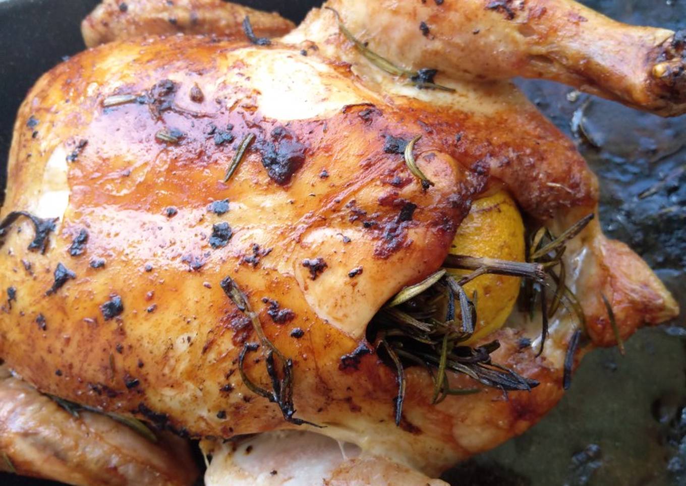 Roast Chicken with Lemon and Rosemary