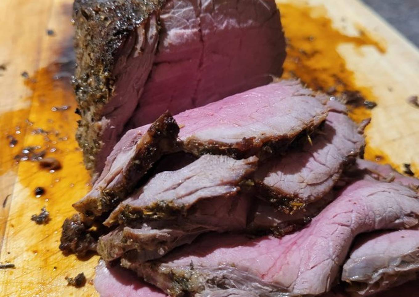 air fried roasted beef joint