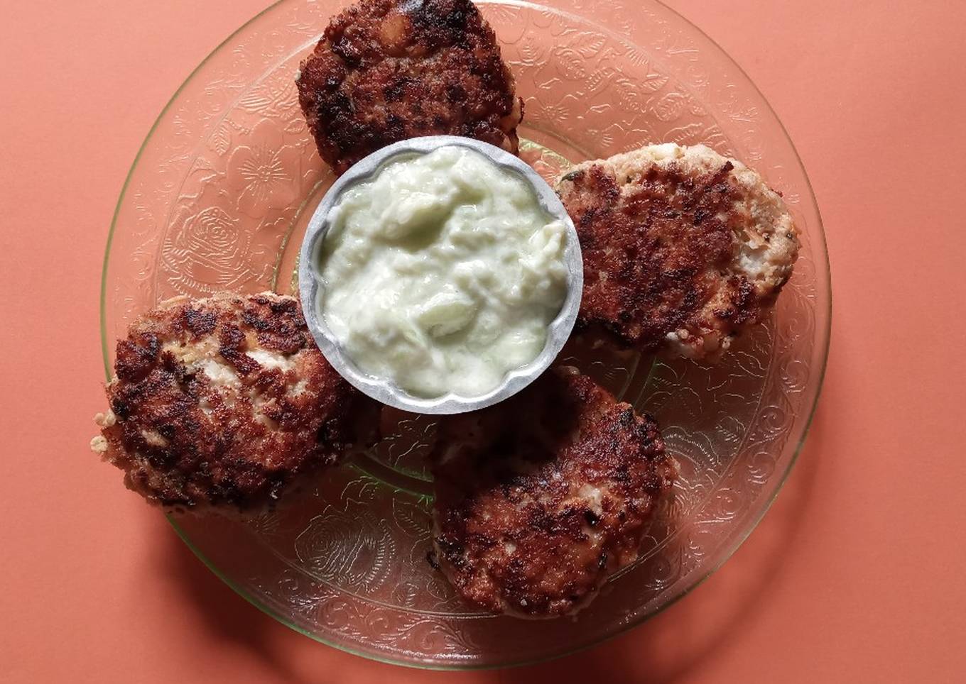 chicken carrot feta and mint fritters