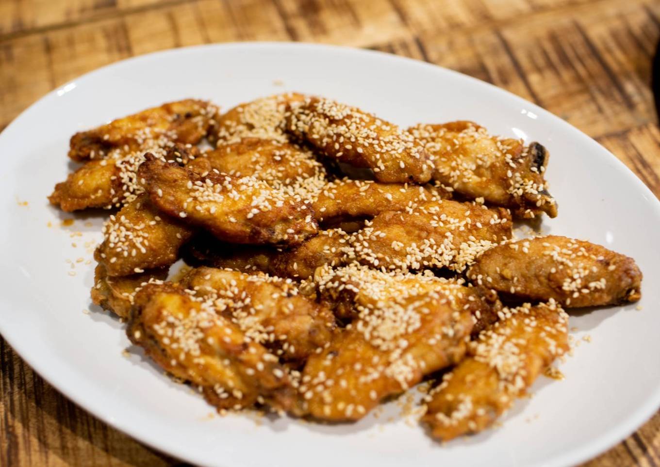 japanese style sweet fried chicken wings