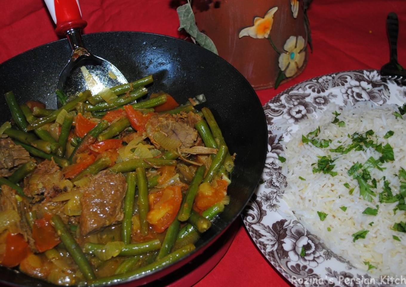 green beans stew with beef