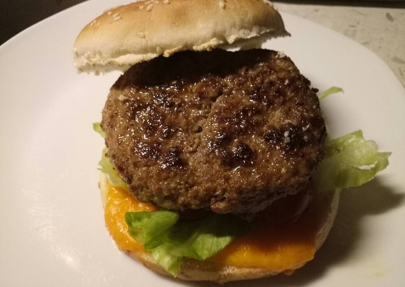 Pork and beef cheese burger alla Fluffy