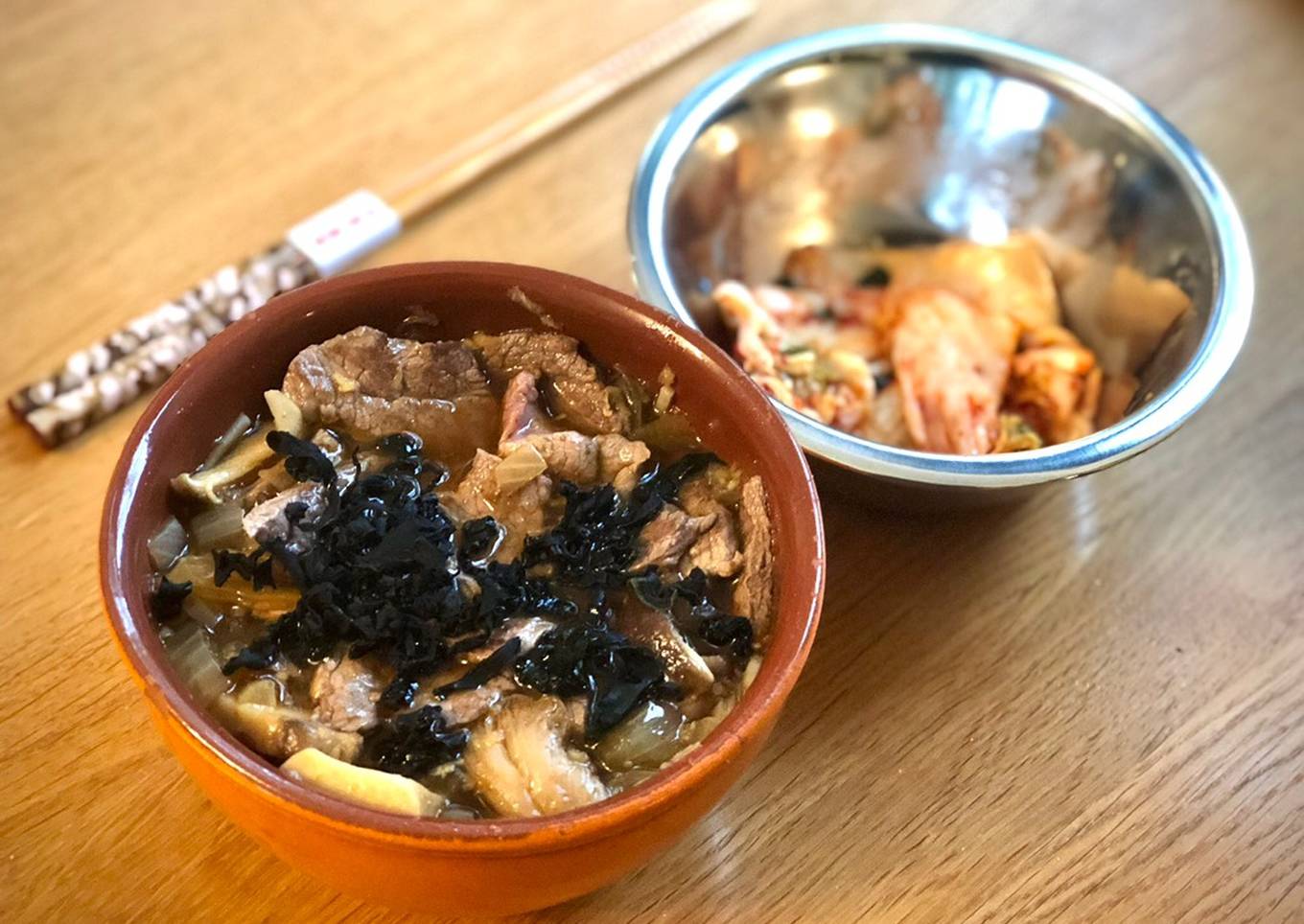 venison kimchi ramen